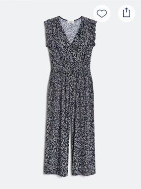 Kaileigh Navy and White Floral Jumpsuit